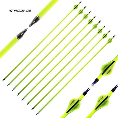 China ACCMOS 6.2ID Carbon Arrow Mixed Spine 500 Shaft Yellow Shaft Hunting Archery Hunting 6.2ID Set Archery Arrow Bow for sale