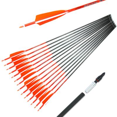 China Hunting Pure Carbon Archery ID 4.2 32 Inch Carbon Orange Spine 300-800 Arrow Archery For Hunting Archery Arrow for sale