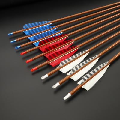 China Hunting Traditional Turkey Feather Arrow Archery Bow For 30 Inch Carbon Turkey Feathered Arrows Archery for sale