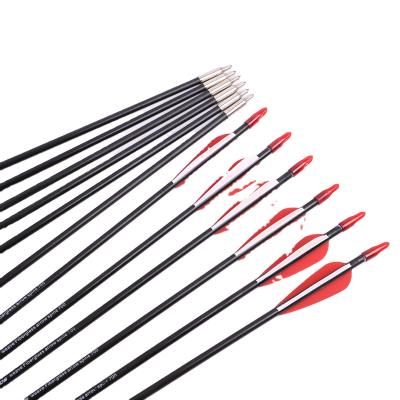 China Hunting Archery Fiberglass Arrow Shafts Recurve Archery Target Arrow for sale