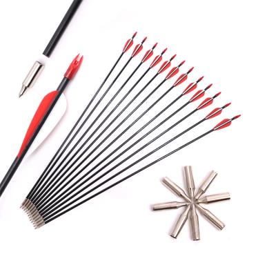 China Hunting Durable 7mm Fiberglass Aiming Arrows Archery Practice For Recurve Bow Training for sale