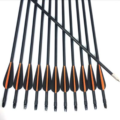 China Hunting Good Quality 8mm Recurve Arrow Non-convertible Compound Bow Outsourcing With Steel Point And Plastic Feather Fiberglass Arrow for sale