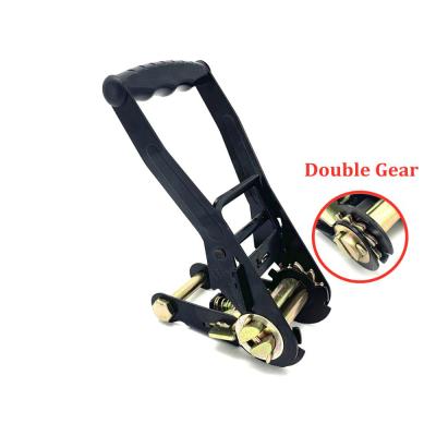 China Durable Carbon Steel Cargo Ratchet Buckle With Double Speed ​​Wheels For 5000KG Strap for sale