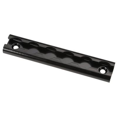 China Cargo Control L Anchors Black Aluminum 6 Inch Track Trailer Tie Down Rail With O Shaped Slots for sale