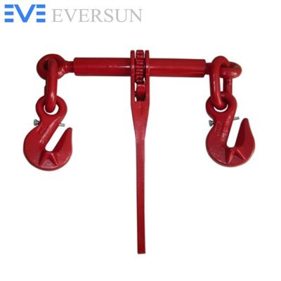 China Cargo lashing EVERSUN G80 8mm ratchet load binding with grab hooks and safety pin to comply with EN12195-3 for sale