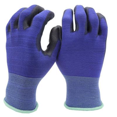 China 18 Gauge Gardening Nylon With PU Coated Safety Soft Ultrathin Gloves for sale