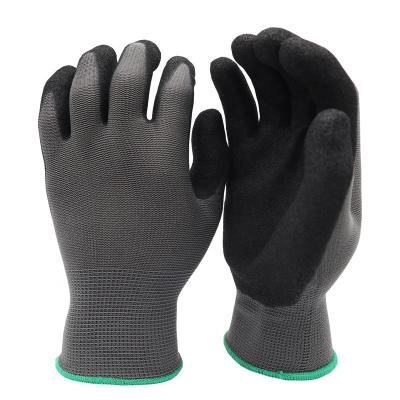 China Nylon Sandy Coated Nitrile Gloves Anti Slip Work Gardening Gloves for sale