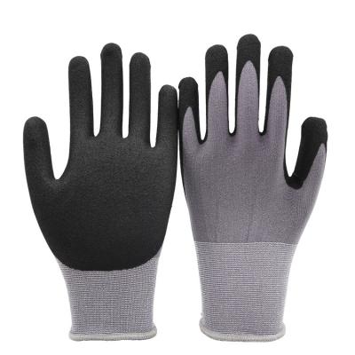 China Nylon Spandex 15G Soft Gardening Nitrile Coated Hyflex Gloves Industrial Work Gloves for sale