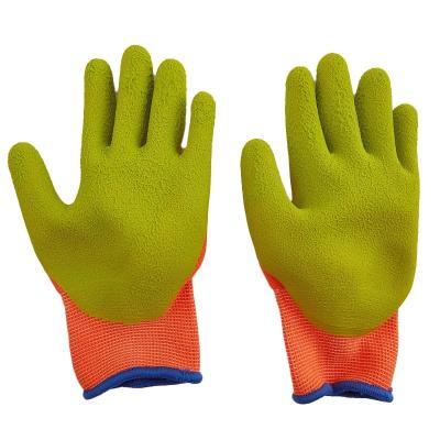 China Waterproof Latex Gardening Foam Coated Work Gloves Anti Slip Safety Kids Garden Gloves for sale