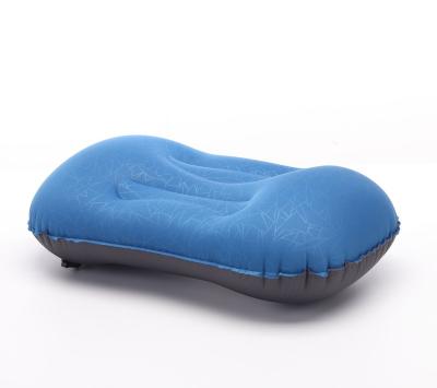 China Anti-static Custom Air Pillow Camping Cushion Outdoor Travel Flocking Inflatable Pillow COMFORT-U for sale