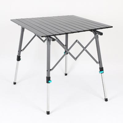 China Portable Folding Aluminum Table Picnic Cylinder Desk Foldable Aluminum Outdoor Camping Table Picnic Table for sale