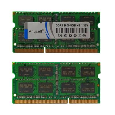 China Wholesale Laptop Good Quality DDR3 8GB 1600MHZ Laptop RAM CCE PC3-12800 Memory Modules NO for sale