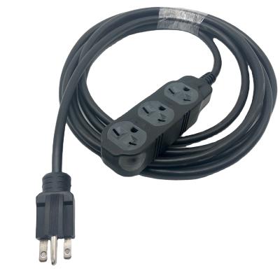 China Home Appliance 3-Conductor Three-Outlet Extension Cords 6-15P 15A 250V 16/3-14/3~12/3 for sale