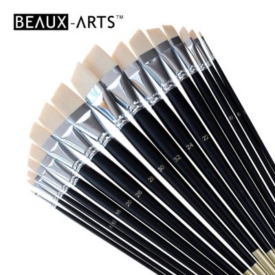 China Stiff for Oil and Acrylic Use Angular Taklon Hog ​​Hair Artist Brush Professional Paint Brushes Perfect for Oil and Acrylic for sale