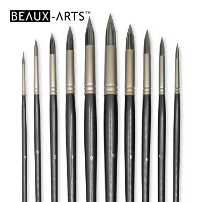 China Watercolor Oil Acrylic Paint Gray Synthetic Hair Acrylic Art Brushes Oil Painting Brushes School Supplies Manufacturers for sale