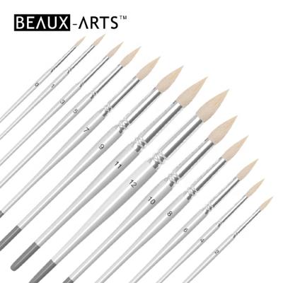 China Watercolor Painting Artist White Goat Hair Painting Brush Watercolor Nice Gathering Play Brush Brushes for sale