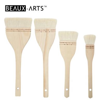 China Flat Shading Watercolor Painting Goat Hair Paint Brushes Watercolor Wool Hakes Brush for sale