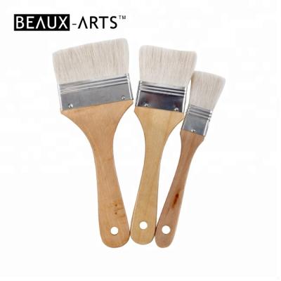 China White Goat Hair Artist Paint Brush Set Wooden Handle for sale