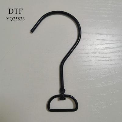 China Hardness ; Steel Black Elasticity Metal Hook Hanger Wardrobe Coat Hat Garment s Display for sale