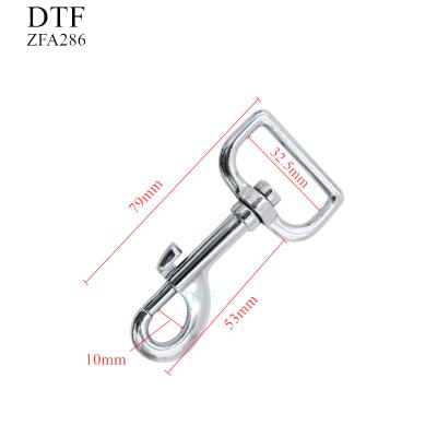 China Hardness ; Factory direct sales metal dog leash snap hook strong shiny zinc alloy durable metal snap hook for strap for sale