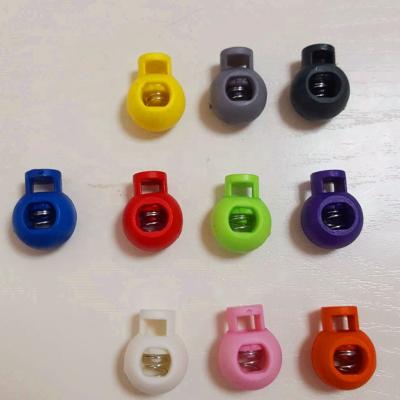 China Pom Pom Rope Buckle Rope Lock Nickel Free Colorful Nylon Stopper for sale