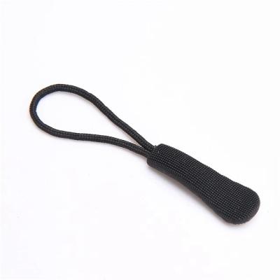 China Custom Design Rubber Logo Black Zipper Puller For Garment Wholesale Nickel Free for sale