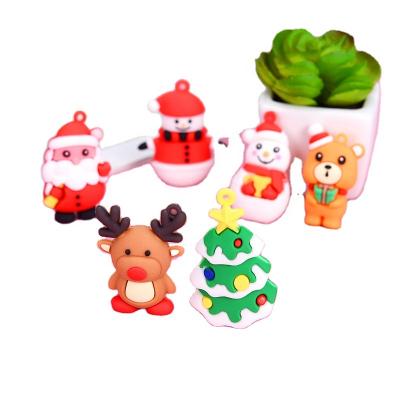 China Rubber Animal Living Room TV Home Cabinet Trinkets Decorations Christmas Santa Claus Snowman Christmas Desktop Gifts for sale