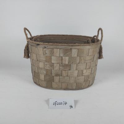 China Sustainable Recycled Daily Household Clutter Storage Basket Handmade for sale