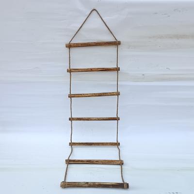 China Simple Design Rustic Cheap Handmade Wooden Ladder Stick Home Decor for sale