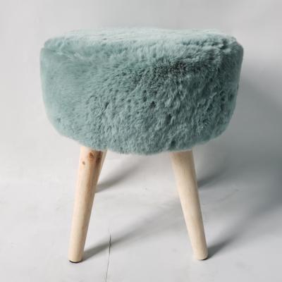 China Modern Nice Looking Handmade Home Decor Living Room Velvet Pouf Stool Foot Stool for sale