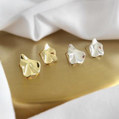 China Lanciashow 925 Sterling Silver Studs Earrings Irregular Fine Jewellery for sale