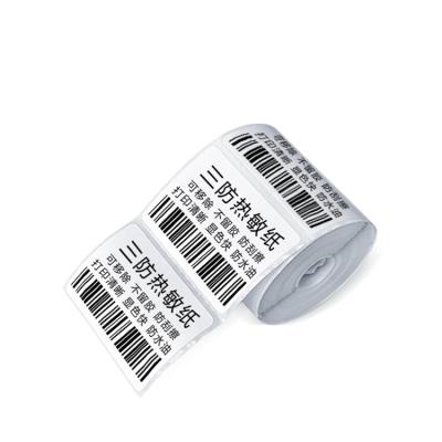 China Waterproof Paper Label Barcode Printer Packaging Decoration Permanent Adhesive Barcode Label for sale