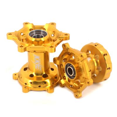 China KKE Motorcycle Aluminum CNC Machined Gold Aluminum Hub Set Compatible With SUZUKI RM125 RM250 2000-2008 for sale