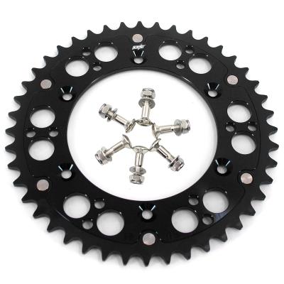 China Aluminum Alloy KKE 48T 49T 50T Chain Sprocket Fit For Suzuki RMZ250 DRZ400 DRZ400E DRZ400S DRZ400SM Motorcycle Parts Aluminum Alloy for sale