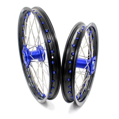 China 6082-T6 KKE 19/16 Big Kid Aluminum Wheelset Compatible With KAWASAKI KX80 1993-2000 KX85 2001-2020 Blue Hub/Nipple for sale