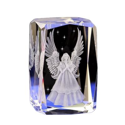 China Europe Guardian Angel 3D Engraving Machine Crystal Crafts To Send Girlfriend Goddess Children Activities Gifts Customized Gifts for sale