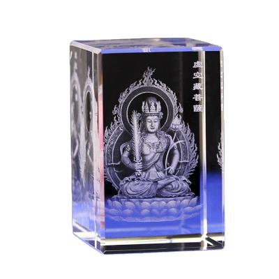 China Viet Nam Hd 3D Carved Crafts Crystal Buddha Bodhisattva Square Home Supplies Tibetan Buddhist Manufacturers Wholesale for sale