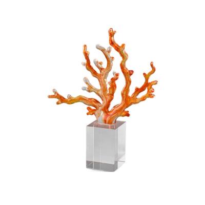 China Luxury Home Decor Living Room Glass Coral Model Desk Table Interior Decorations Europe Interior Decor for sale