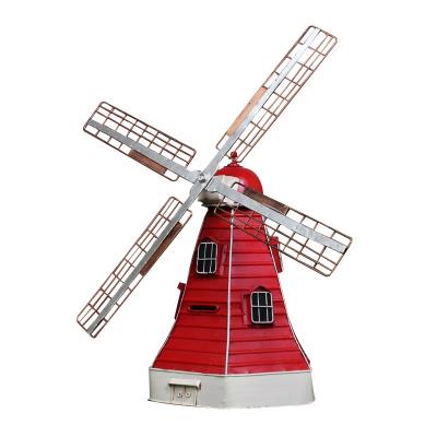 China Nordic Vintage Windmill Hot Sale Europe Metal Decoration Craft For Home Decor Dutch Windmill Souvenir for sale