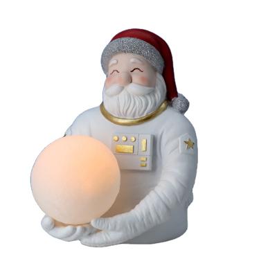 China Creative China Resin Craft Christmas Astronaut Home Night Lights Christmas Decorations Gifts for sale