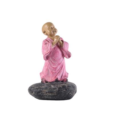 China China Shaolin Monk Antique Figurine Laughing Cute Chinese Interior Monk Home Decor Monk Home Decor Dropshipping Agent for sale