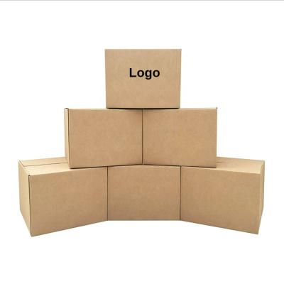 China Recyclable Custom Logo Carton Manufacturer Corrugated Box Packaging Delivery Cardboard Shipping Black Kraft Boxes Packaging for sale