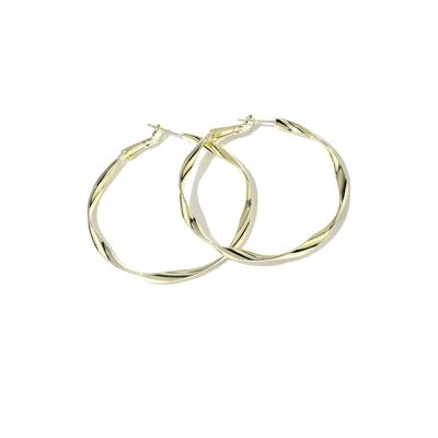 China Fashion CLASSIC simple jewelry earrings metal circle geometric twisted earrings for sale