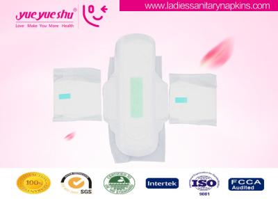 China 410mm Super Night Use Disposable Sanitary Napkins With Organic Cotton Surface for sale