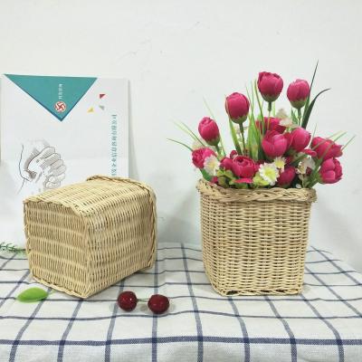 China Sustainable Hot Selling Rustic Style Cheap Rattan Vases Flower Pot / Willow Storage Antique Basket for sale