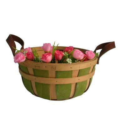 China Sustainable Hand - Woven Wooden Kitchen Storage Basket Bathroom Underwear Storage Basket for sale