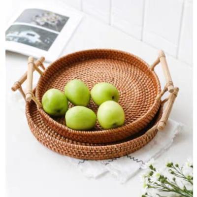 China Rattan Loaf Basket Woven Handmade Basket Household Eggs Steamed Fruit Storage Basket Viable for sale