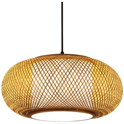 China Eco-Friendly Hand Weaving Wicker Chandelier Wholesale Best Selling Eco-Friendly Handmade Chandelier LAMPSHADE BAMBOO Plant Plankton Pendant Lamp for sale