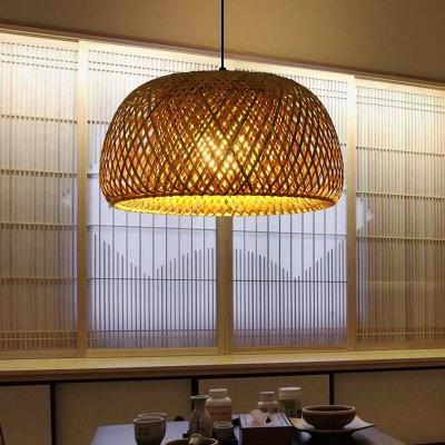 China Eco-friendly Plant / Hot Sale Bamboo Hanging Light Bamboo Shade Light Pendant Lamp For Room Decorations Accessories for sale