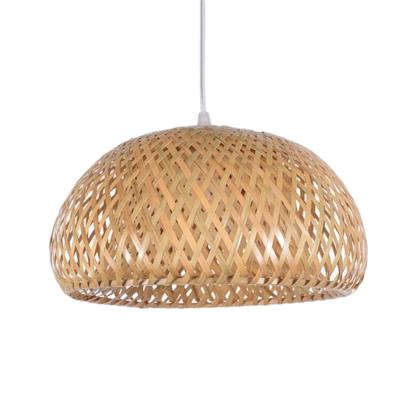 China Minimalist Bamboo handmade lamps lampshade woven southeast Asia tea house restaurant hotel decoration chandelier karaoke for sale